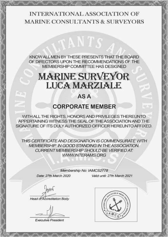 Marine Surveyor Luca Marziale